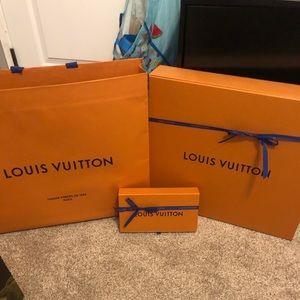Louis Vuitton shopping bag, box and wallet box